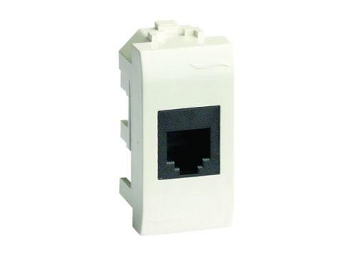 розетка компьютерная сп 1мод. brava rj45 кат.5e экранир. бел. dkc 76457b от BTSprom.by
