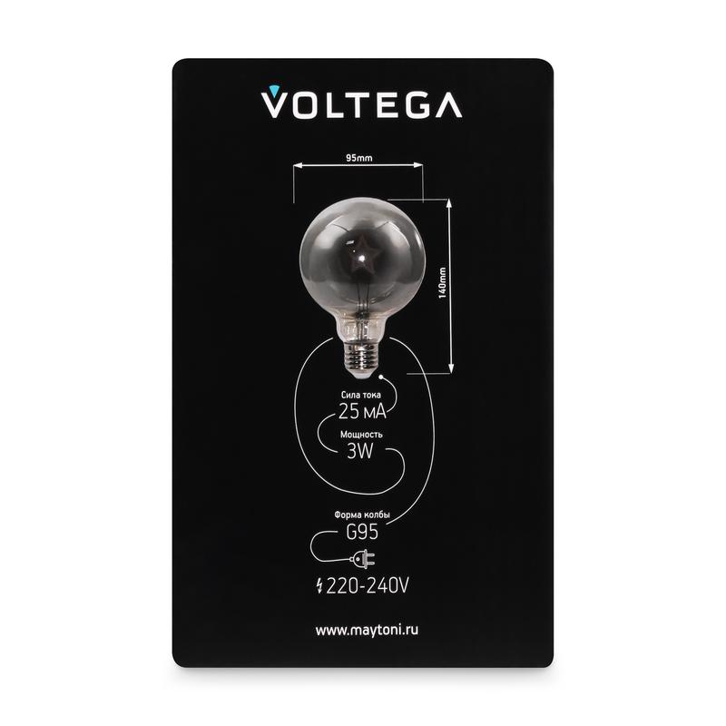 Лампа светодиодная Loft Led G95 3Вт 3000К E27 Voltega 8521 фото в каталоге от BTSprom.by