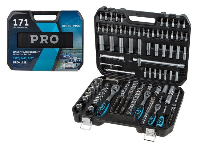 набор головок и бит 171пр. 1/4",3/8",1/2" pro startul le mans (pro-171l) (6 граней) pro-171l от BTSprom.by