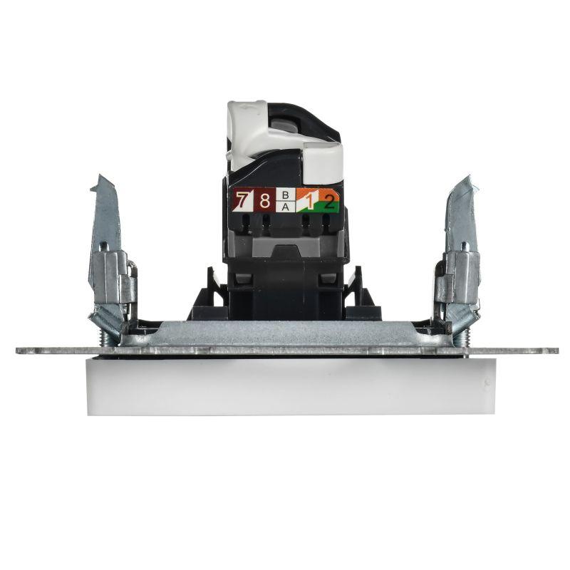  Розетка компьютерная СП BRITE РК11-БрАБ RJ45 кат.6 механизм арктич. бел. IEK BR-K10-2-K91 фото в каталоге от BTSprom.by