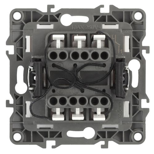  Выключатель 2-кл. СП Эра12 12-1105-06 10А IP20 250В 10AX с подсветкой механизм черн. Эра Б0014662 фото в каталоге от BTSprom.by