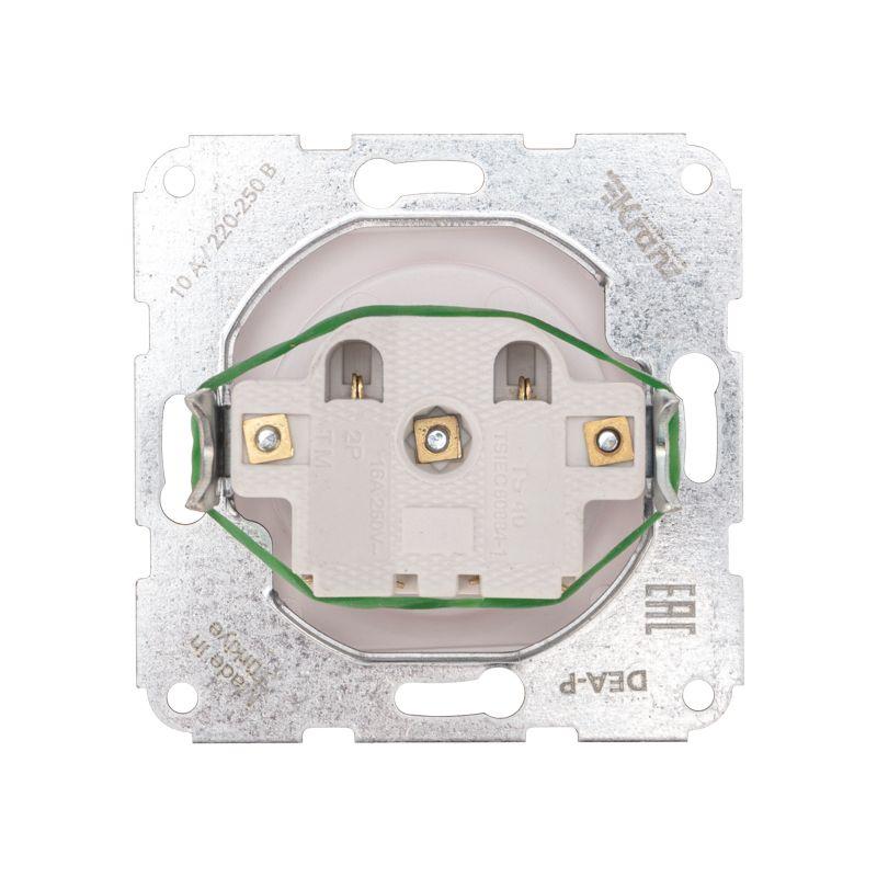  Розетка 1-м СП DEA 10А без заземл. керамика механизм бел. Kranz KR-78-0214 фото в каталоге от BTSprom.by