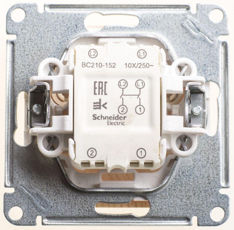  Выключатель 1-кл. 2п СП W59 10А IP20 10AX механизм сосна SE VS210-152-7-86 фото в каталоге от BTSprom.by