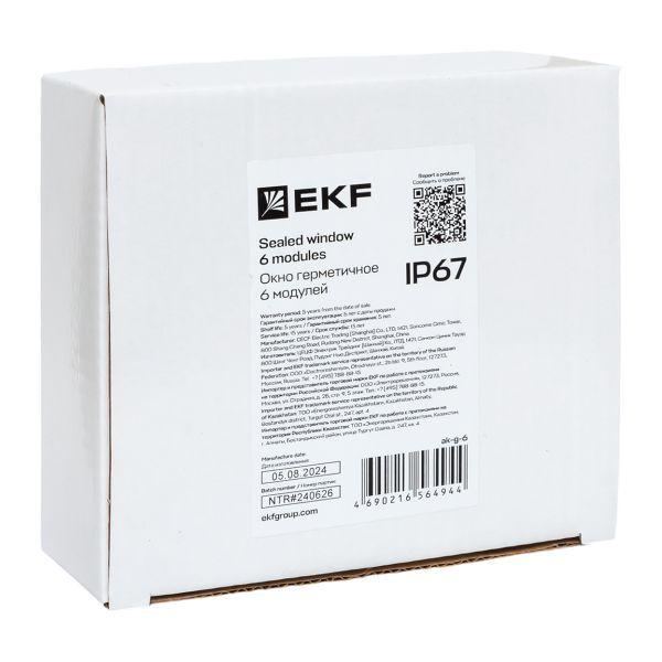  Окно герметичное 6 мод. IP67 PROxima EKF ak-g-6 фото в каталоге от BTSprom.by
