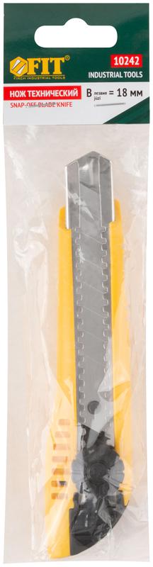  Нож технический 18мм усиленный пластиковый вращ. прижим FIT 10242 фото в каталоге от BTSprom.by