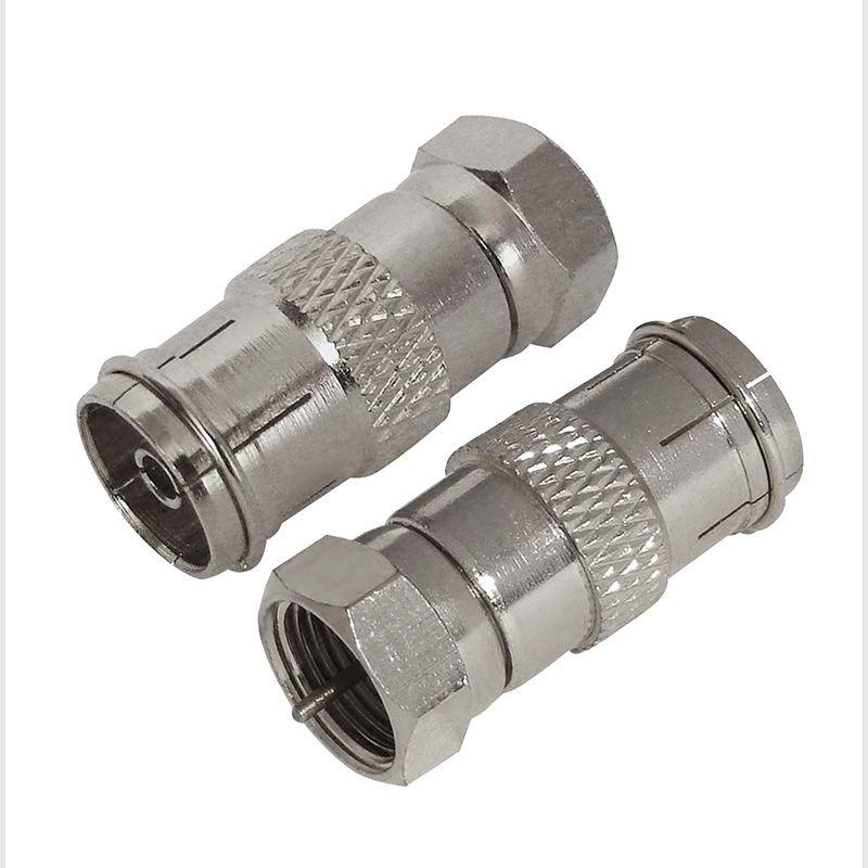  Переходник антенный штекер F-гнездо TV блист. Rexant 06-0028-A фото в каталоге от BTSprom.by