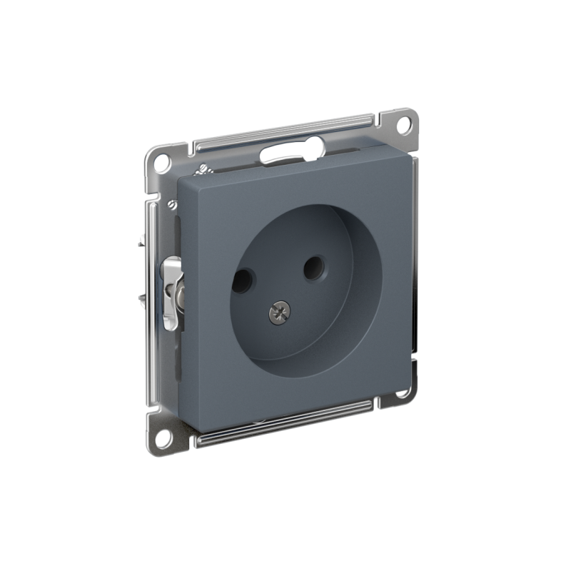 розетка 1-м сп atlasdesign 16а ip20 без заземл. без защ. шторок механизм грифель se atn000741 от BTSprom.by