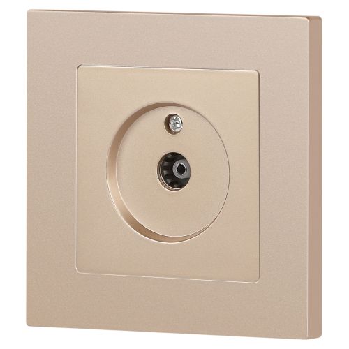  Розетка телевизионная одиночная TV СП Accent 6-301-04 IP20 шампань Intro Б0063609 фото в каталоге от BTSprom.by