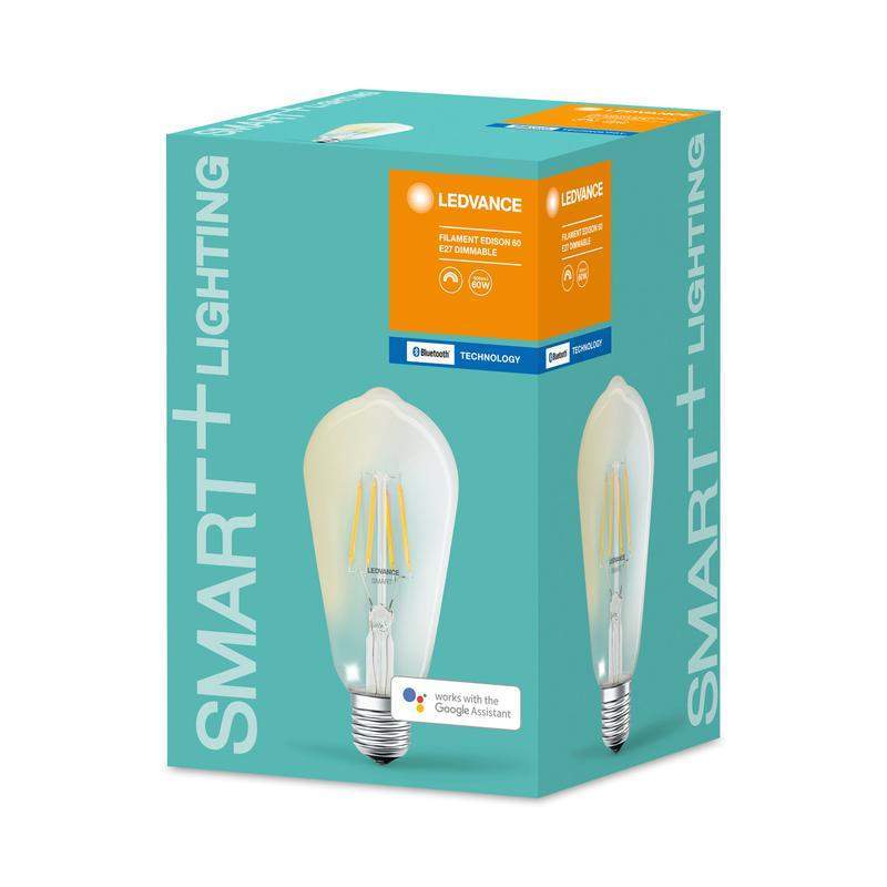 лампа светодиодная smart+ filament edison dimmable 60 6вт/2700к e27 ledvance 4058075208575 от BTSprom.by