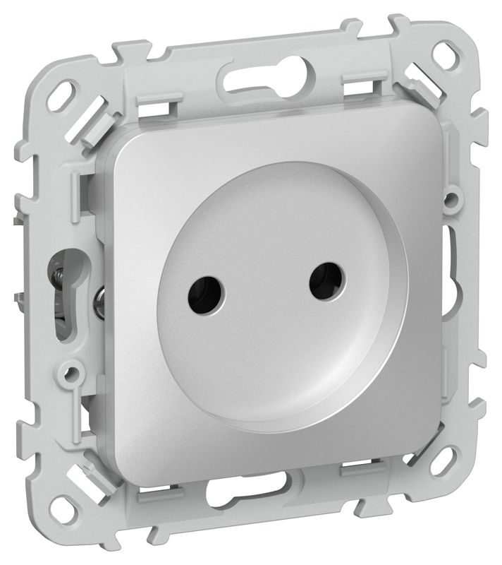 розетка сп flite рс01-1-фла 10а без заземл. без защ. шторок безвинтовое крепление механизм алюм. iek fi-r10-10-1-k47 от BTSprom.by