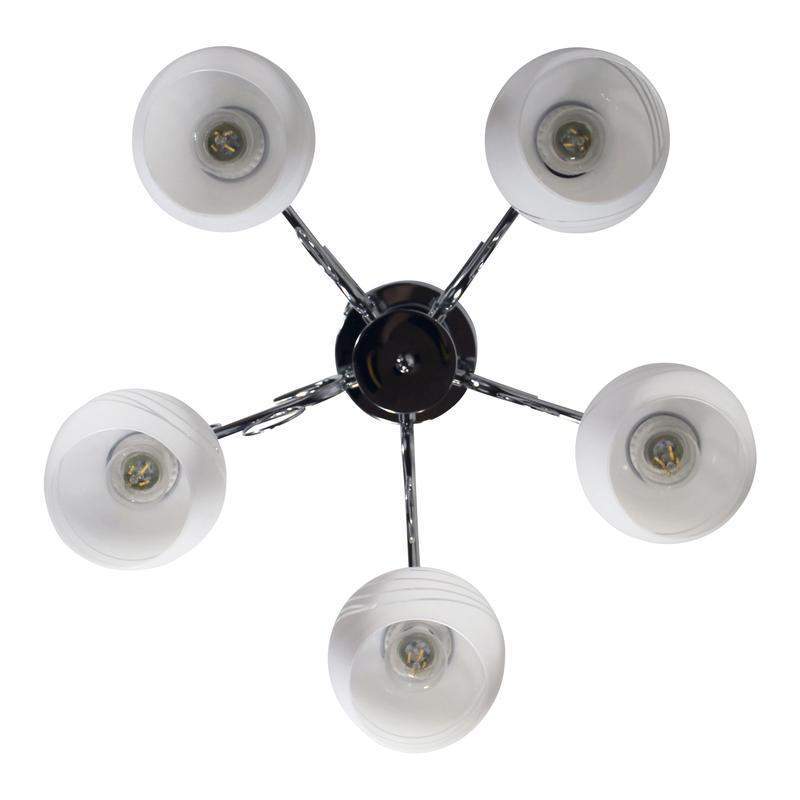 светильник 11280-3/5 (плафон 8317) нпб 01-5х60-158 е27 иу хром элетех 1005404870 от BTSprom.by