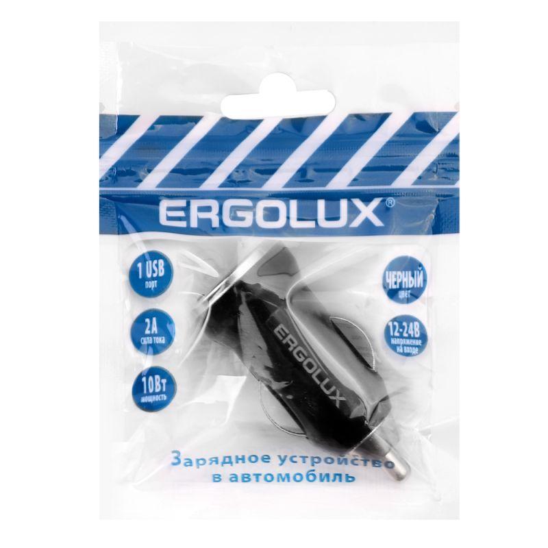адаптер автомобильный elx-ca01p-c02 промо 1usb 12в 5в/2а led пакет черн. ergolux 15105 от BTSprom.by