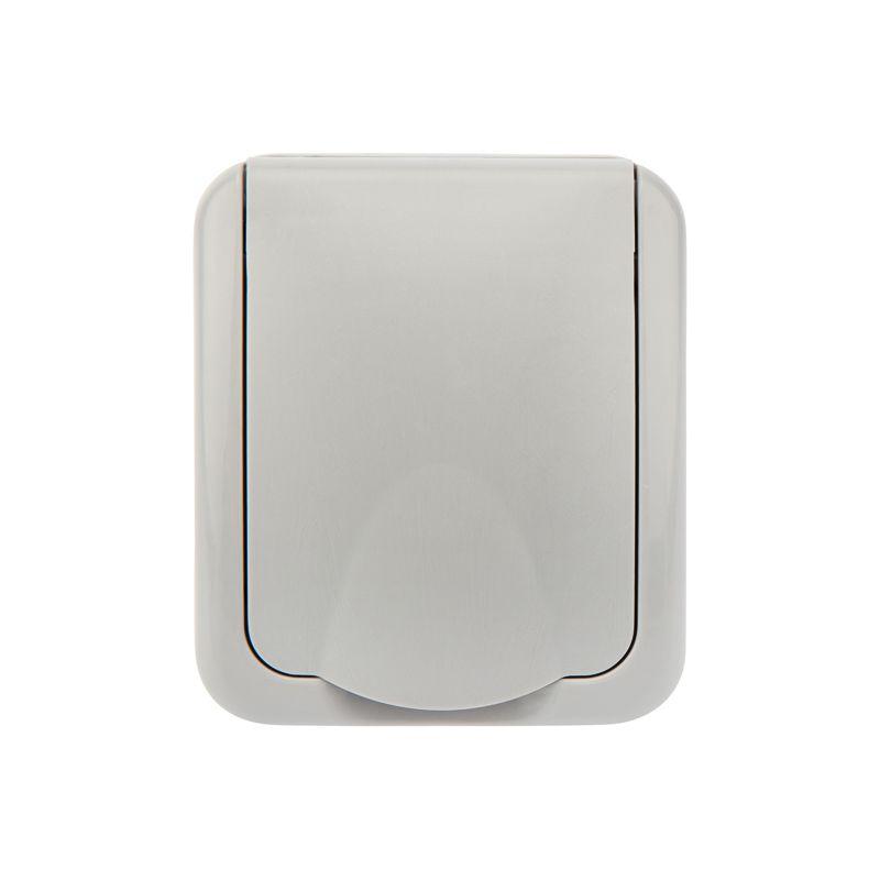  Розетка 1-м ОП Mini OG IP54 с заземл. сер. Kranz KR-78-0817 фото в каталоге от BTSprom.by