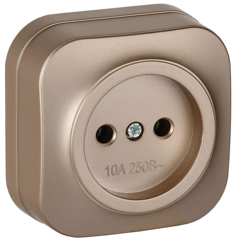 розетка оп glory рс20-2-хшм 10а без заземл. без защ. шторок шампань матов. iek erh10-k37m-10 от BTSprom.by