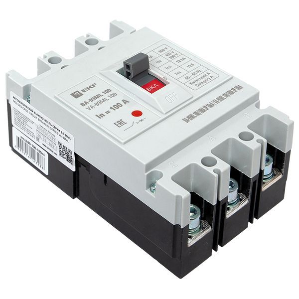  Выключатель автоматический 3п 100/100А 18кА ВА-99МL Basic EKF mccb99-100-100mi фото в каталоге от BTSprom.by