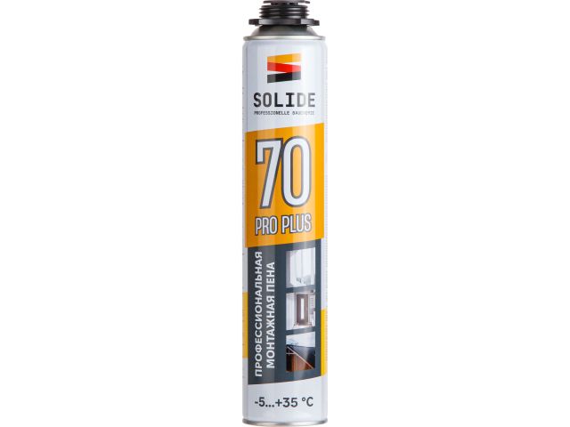 пена монтажная профессиональная всесезонная solide foam pro plus 70 (750мл) sl-68502-1 от BTSprom.by