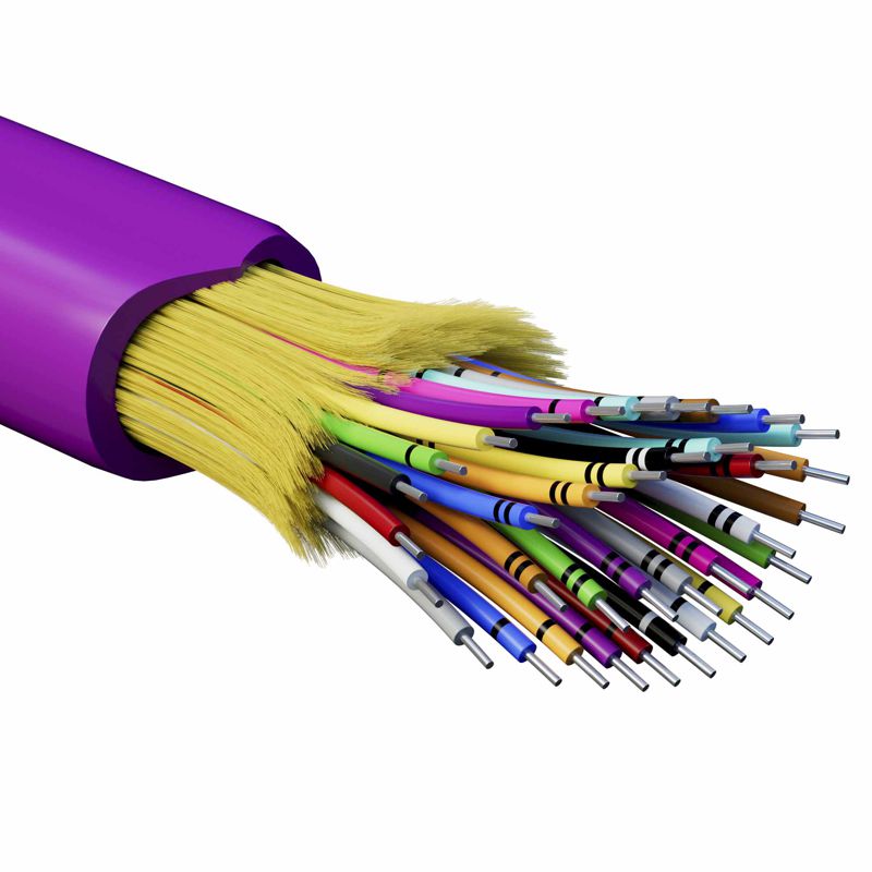 кабель волоконно-оптический распределит. нг(а)-hfltx 36 ов категория om4 (g.651.1) плотный буфер 0.4кн арамидные упрочняющие нити для внутр. прокл. бараб. 2000м dkc rndt4c36mg03 от BTSprom.by