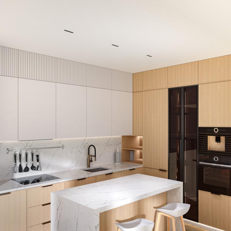  Светильник SPACE 10Вт 4000К IP20 220В L126мм 38град. встраив. со светодиодом алюм. бел./черн. DENKIRS 723070 фото в каталоге от BTSprom.by