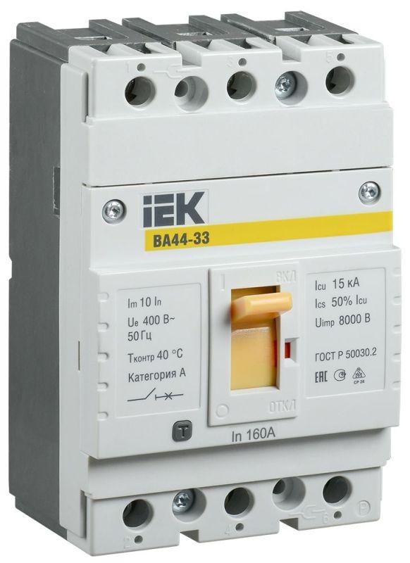 выключатель автоматический 3п 160а 15ка ва44 33 iek sva4410-3-0160 от BTSprom.by
