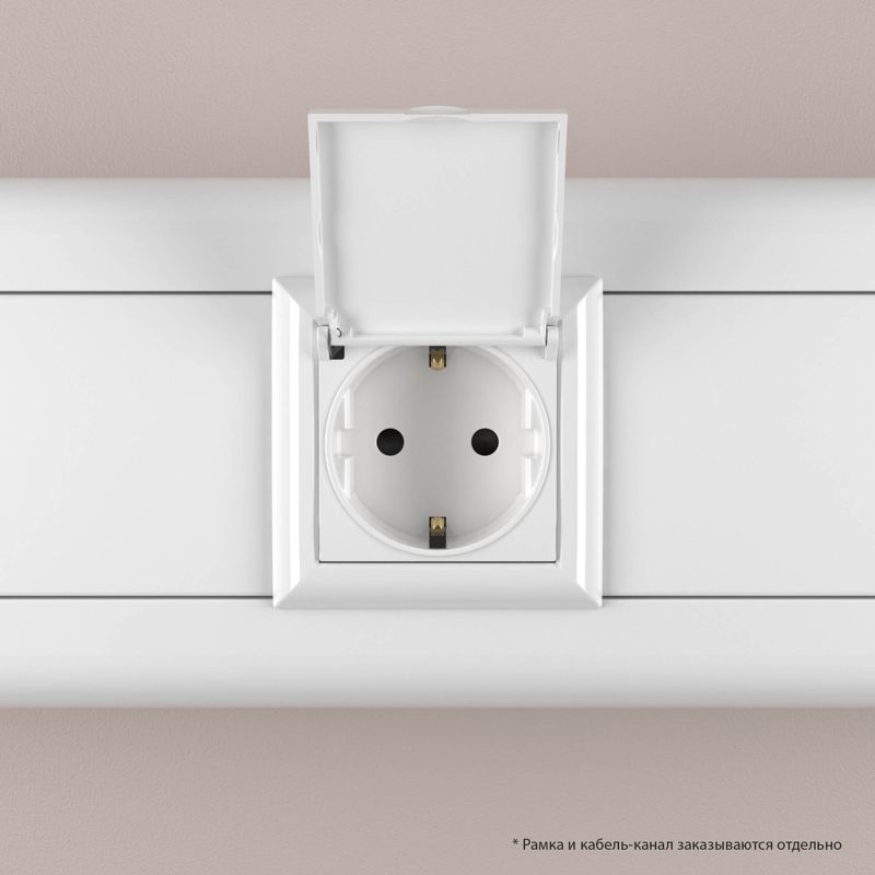  Розетка 1-м 2мод. Avanti "Белое облако" 16А IP41 2P+E защ. шторки с крышкой бел. DKC 4400012 фото в каталоге от BTSprom.by
