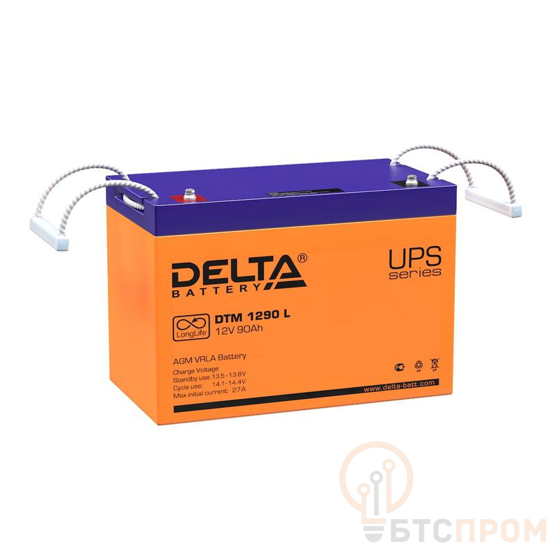  Аккумулятор UPS 12В 90А.ч Delta DTM 1290 L фото в каталоге от BTSprom.by