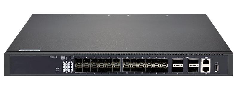 коммутатор управляемый уровня ядра сети l3 24 10гб/с sfp+4х40/100гб/с qsfp28 1 rj45 консольный порт 1 mgmt nikomax gl-sw-x304-28sq от BTSprom.by