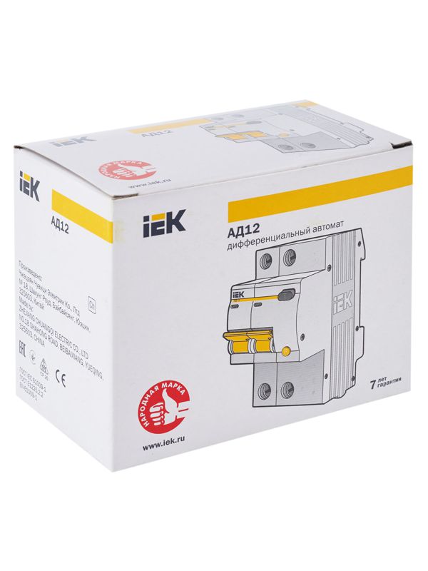  Выключатель автоматический дифференциального тока 2п C 10А 10мА тип AC 4.5кА АД-12 KARAT IEK MAD10-2-010-C-010 фото в каталоге от BTSprom.by