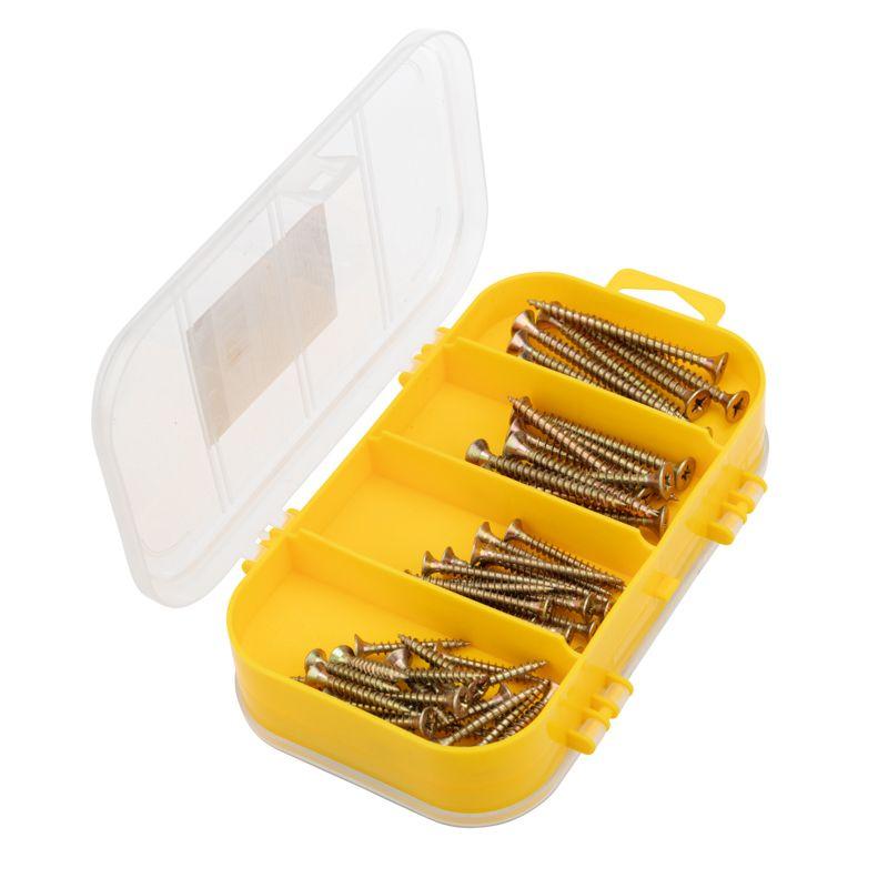  Набор саморезов для ДСП 255шт пластик. коробка Kranz KR-01-3101-05 фото в каталоге от BTSprom.by