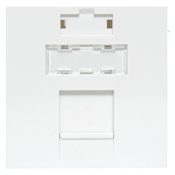  Вставка розеточная 45х45мм формат Mosaic на 1 модуль Keystone защ. шторки с маркером бел. TERACOM PRO EKF TRP-INS-MOS-2M1P-WH фото в каталоге от BTSprom.by