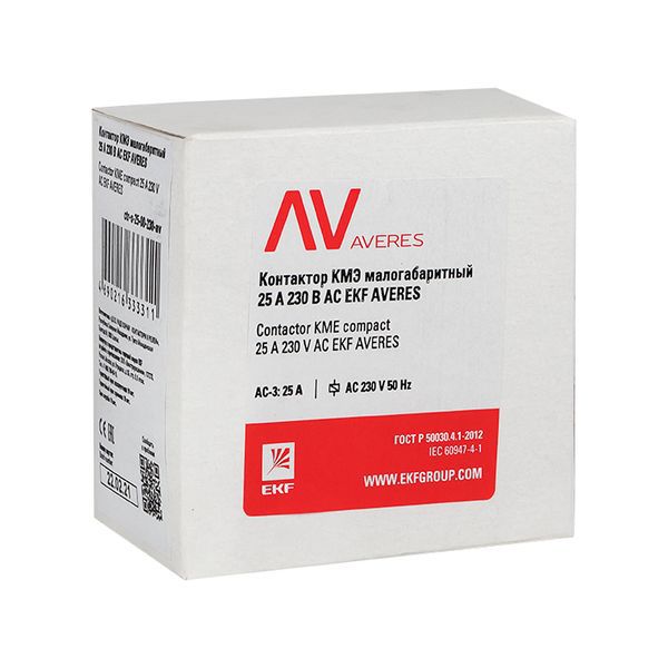  Контактор КМЭ 30А кат. 400В AC AVERES EKF ctr-s-30-00-400-av фото в каталоге от BTSprom.by