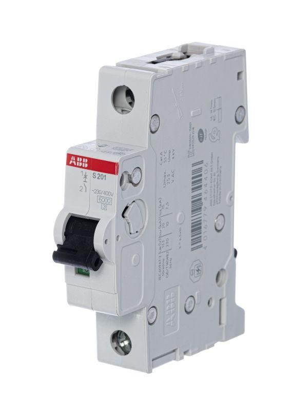 выключатель автоматический модульный 1п c 6а 6ка s201 c6 abb 2cds251001r0064 от BTSprom.by