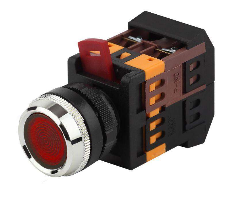 кнопка ablfs-22 красн. d22мм неон/240в 1з+1р bbt30-ablfs-k04e эра б0045654 от BTSprom.by