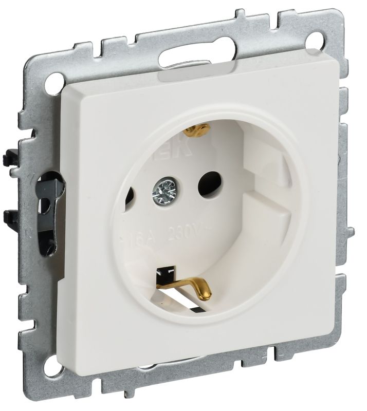 розетка btrite рс14-1-0-брб 16а с заземл. бел. iek br-r14-16-k01-pro от BTSprom.by