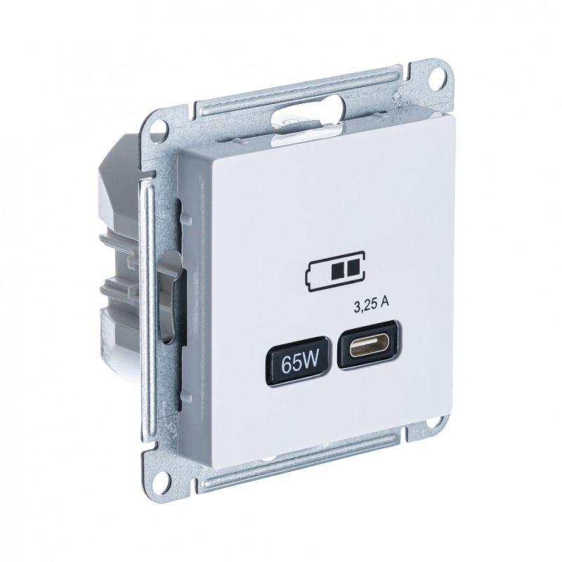 розетка usb atlasdesign тип c 65вт qc pd высокоскор. зу механизм бел. se atn000127 от BTSprom.by
