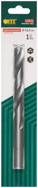  Сверло по металлу HSS полированное в блистере 16.0мм FIT 33826 фото в каталоге от BTSprom.by