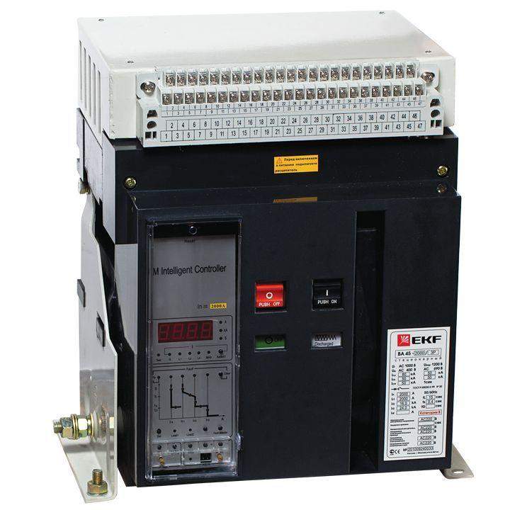 выключатель автоматический 3п 4000/3200а 80ка ва-45 proxima стац. ekf mccb45-4000-3200 от BTSprom.by