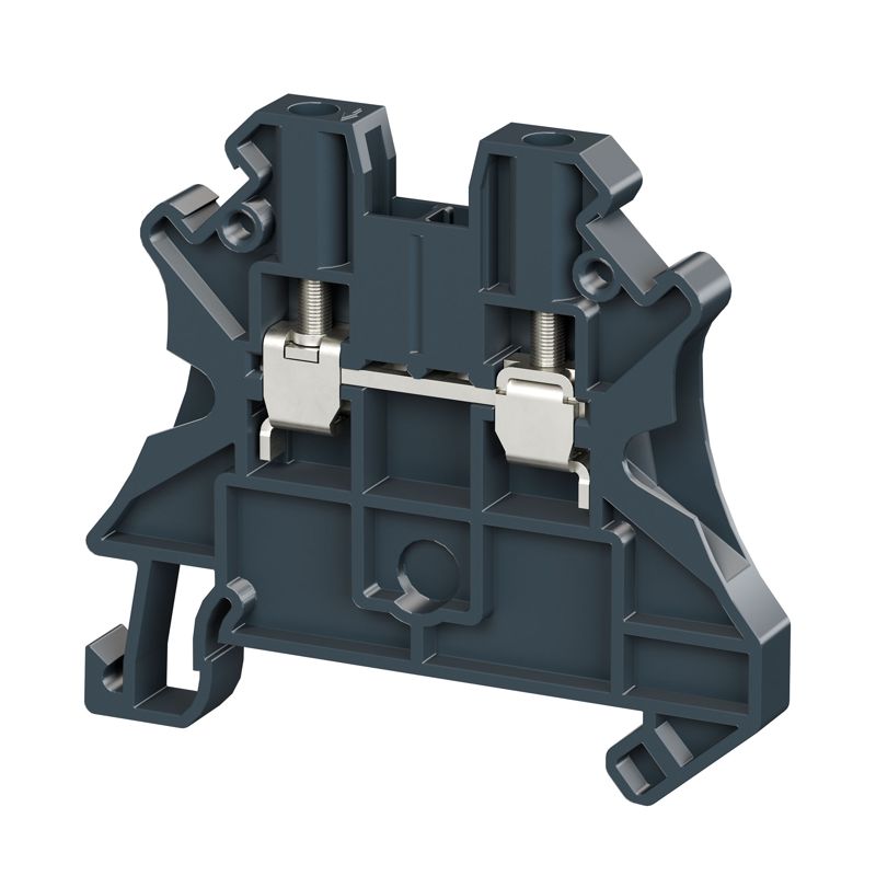 клемма проходная винтовой зажим 2 точки подключения 2.5кв.мм черн. dkc tur-2.5r-bk от BTSprom.by