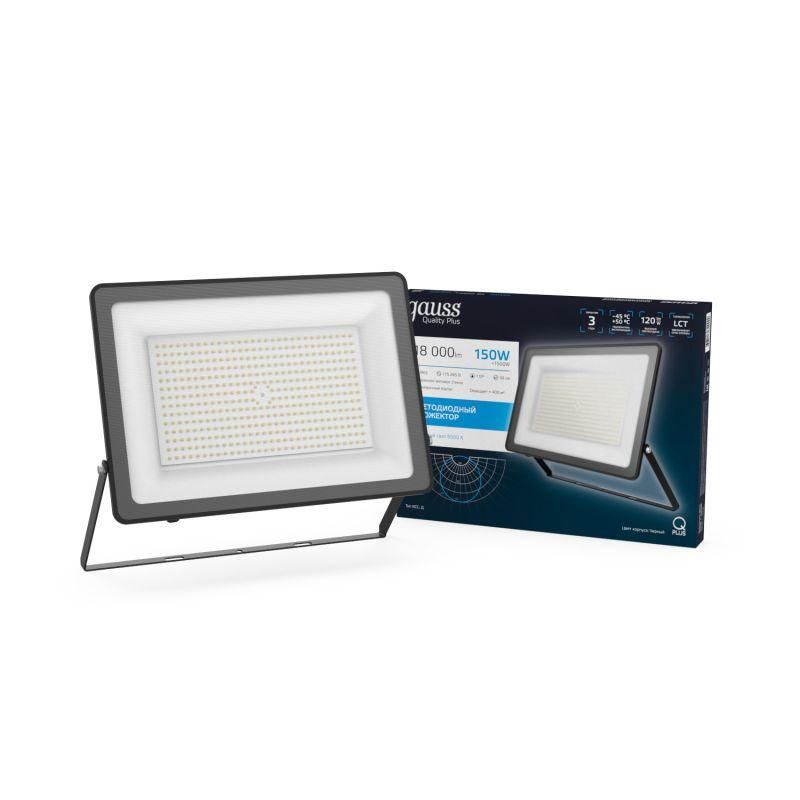 прожектор светодиодный qplus 150вт 6500к ip65 18000лм 175-265в до черн. gauss 613100150 от BTSprom.by