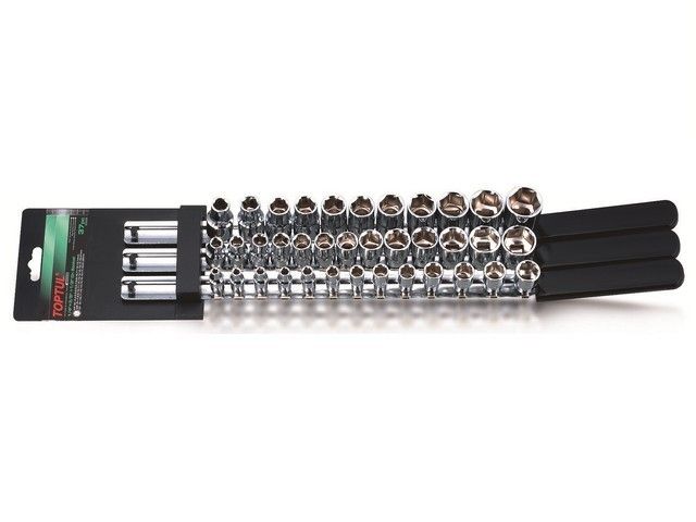 набор головок 1/4", 3/8", 1/2" 4-22мм 6гр. 37предм. на подвесе toptul gaaq3702 от BTSprom.by