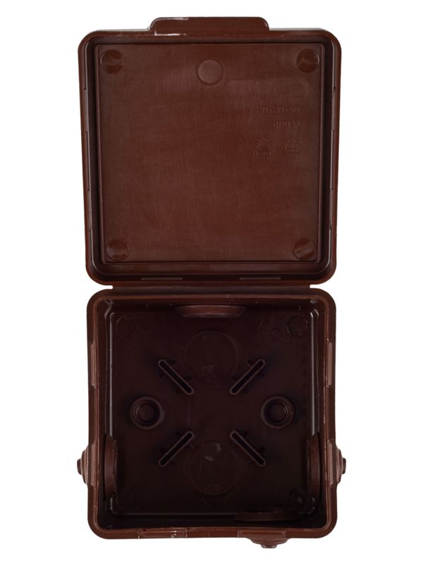  Коробка распаячная ОП КМ 80х80х50 IP54 откид. крышка 7 вводов дуб IEK UKO31-080-080-050-K24-54 фото в каталоге от BTSprom.by