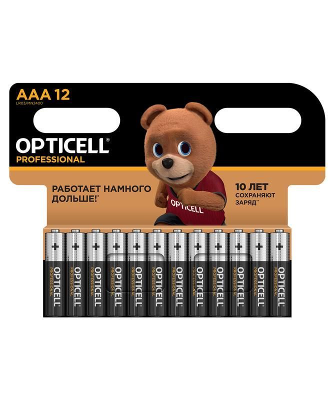 элемент питания алкалиновый aaa/lr03 (блист. 12шт) professional opticell 5052006 от BTSprom.by