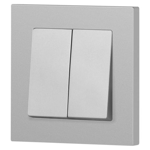  Переключатель 2-кл. СП Accent 6-107-03 10А IP20 250В AL/CU алюм. Intro Б0063560 фото в каталоге от BTSprom.by