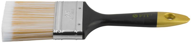  Кисть флейцевая "Лайн" искусственная щетина пластиковая ручка 2. 5дюйм (63мм) FIT 01176 фото в каталоге от BTSprom.by