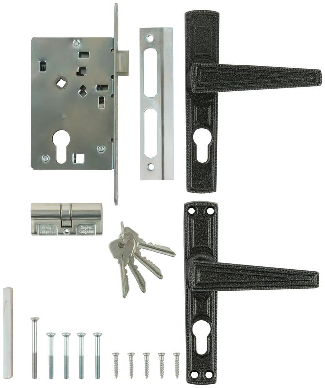  Замок врезной с ручками "Зенит" ЗВ4-3.01 серебр. 67001 фото в каталоге от BTSprom.by