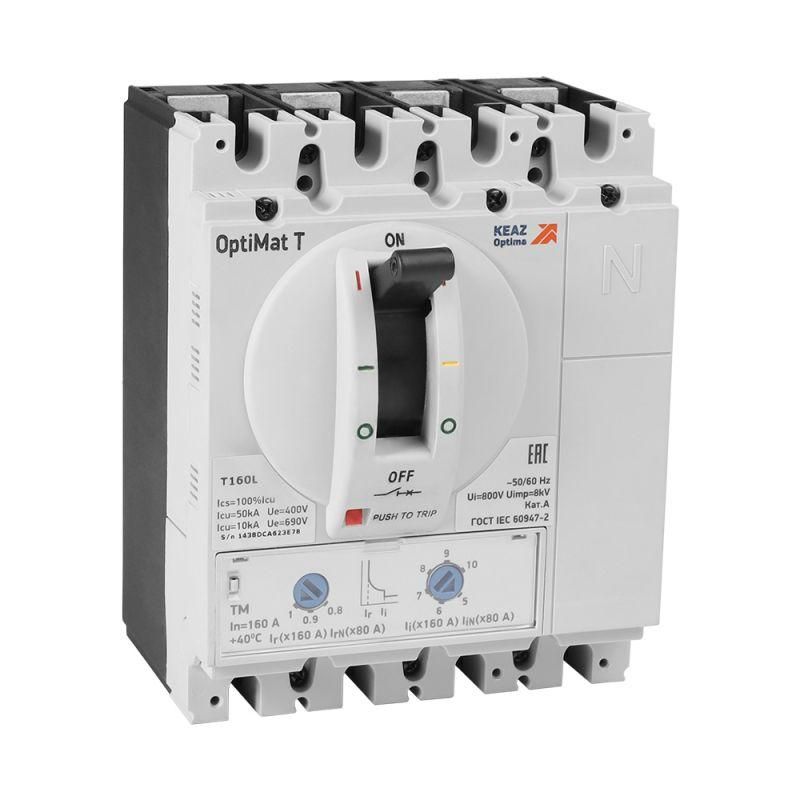 выключатель автоматический optimat t160l tm 160a 3p кэаз 355731 от BTSprom.by