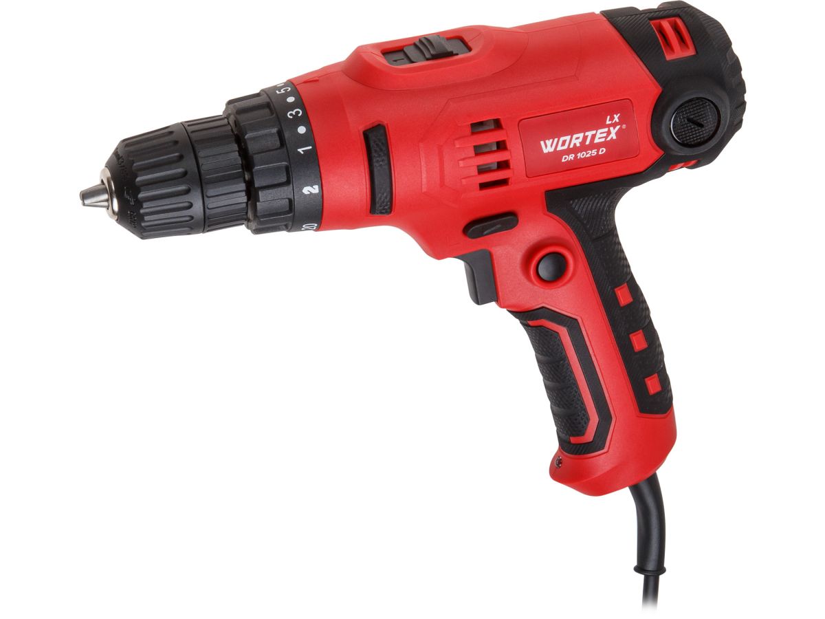 дрель-шуруповерт wortex lx dr 1025 d в кор. 400 вт, 30 нм, 2 скор. (быстрозажимной патрон, шурупы до 10 мм, шнур 4 м) 1335620 от BTSprom.by