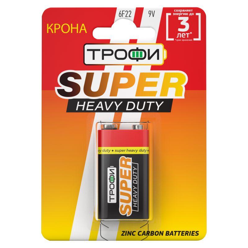 элемент питания солевой "крона" 6f22-1bl (блист. 1шт) трофи б0023144 от BTSprom.by