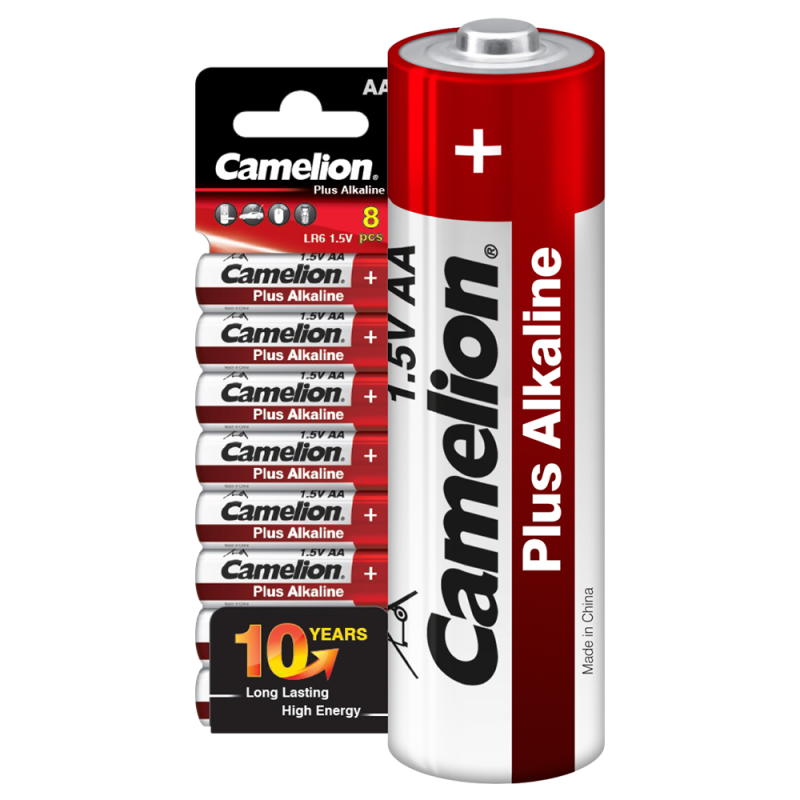 элемент питания алкалиновый aa/lr6 1.5в plus alkaline sp8 (уп.8шт) camelion 14862 от BTSprom.by