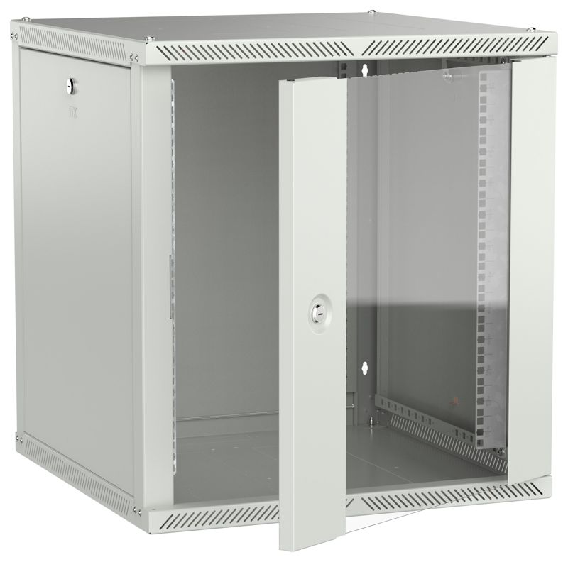 шкаф linea w 2.0 12u 600х600мм дверь стеклян. сер. itk lwr3-12u66-gf-2 от BTSprom.by