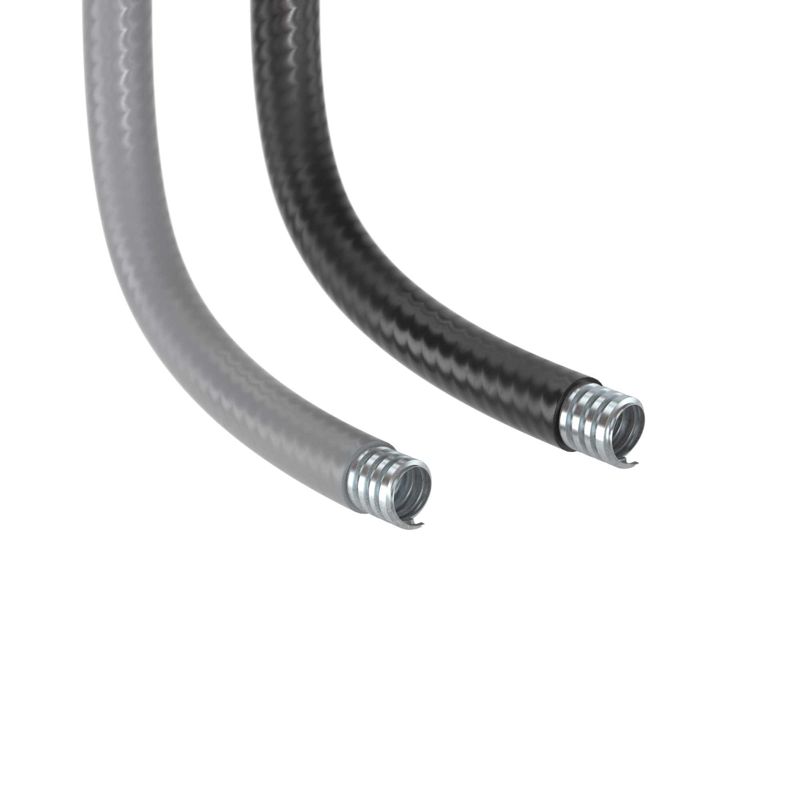  Металлорукав в ПВХ изоляции гладкой DN 26мм Dвн.26.5мм Dнар.34мм без протяжки сер. (уп.25м) DKC 6070R-32 фото в каталоге от BTSprom.by